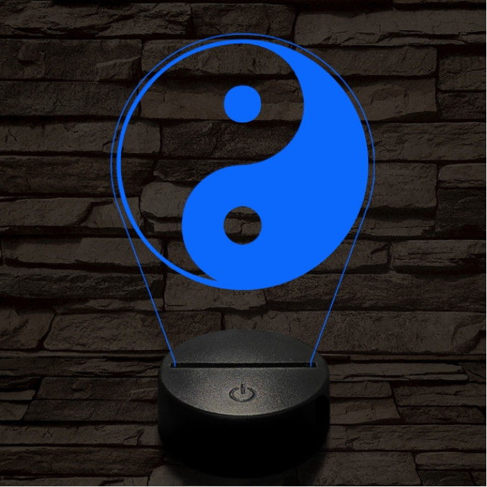 Jin-Jang natúr 7 színű  3D led lámpa