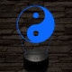Jin-Jang natúr 7 színű  3D led lámpa