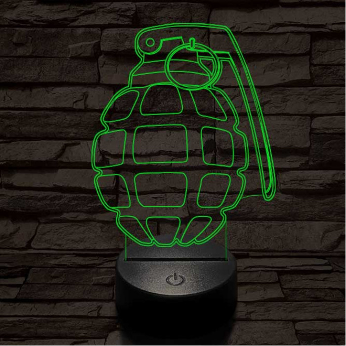 Gránát 7 színű 3D led lámpa