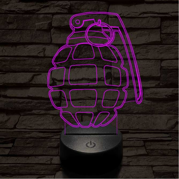 Gránát 7 színű 3D led lámpa