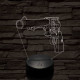 Colt revolver  7 színű  3D led lámpa