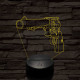 Colt revolver  7 színű  3D led lámpa