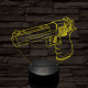 Desert eagle pisztoly 7 színű  3D led lámpa