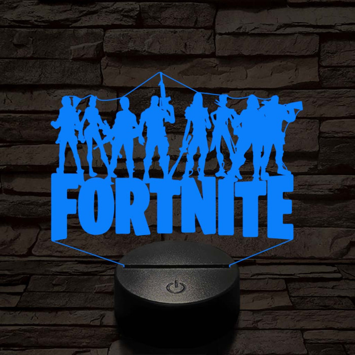 Fortnite alakulat 7 színű 3D led lámpa