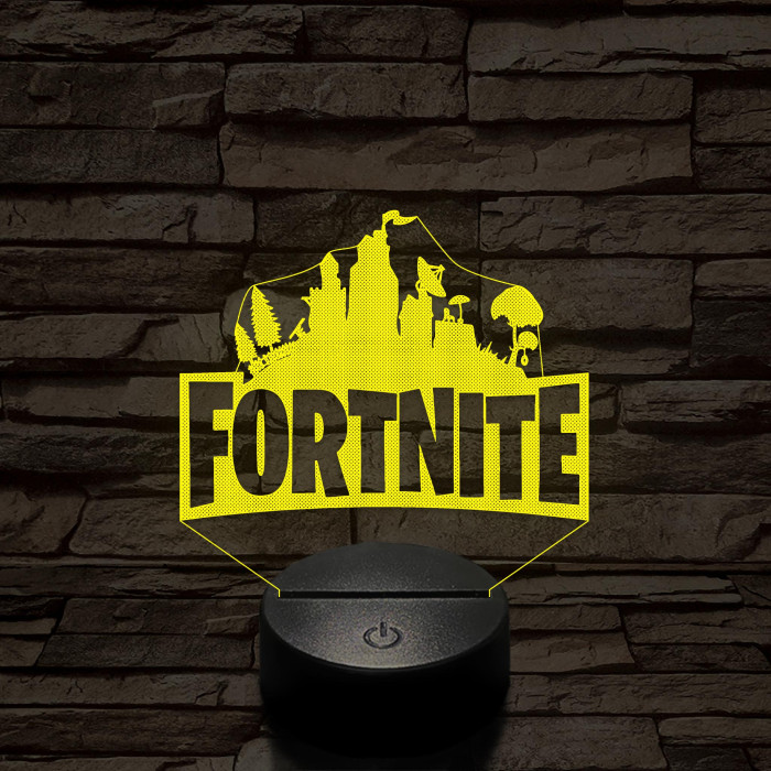 Fortnite videójáték 7 színű 3D led lámpa