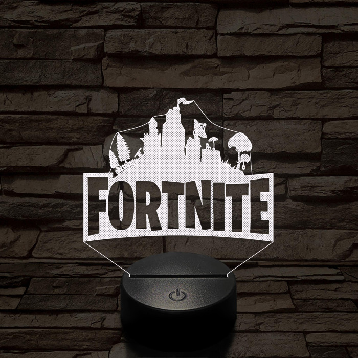 Fortnite videójáték 7 színű 3D led lámpa