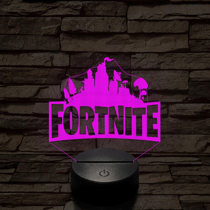 Fortnite videójáték 7 színű 3D led lámpa
