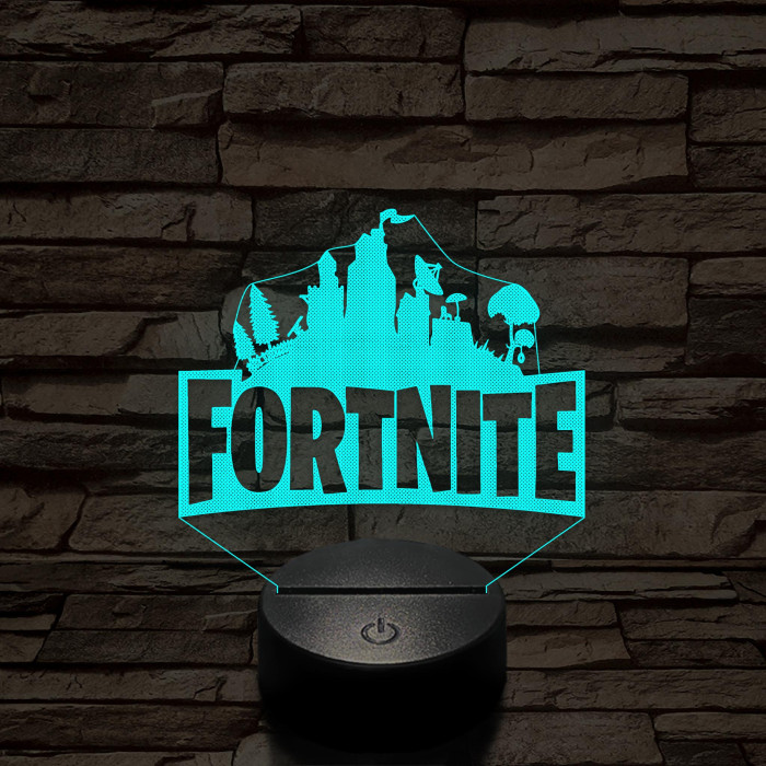 Fortnite videójáték 7 színű 3D led lámpa