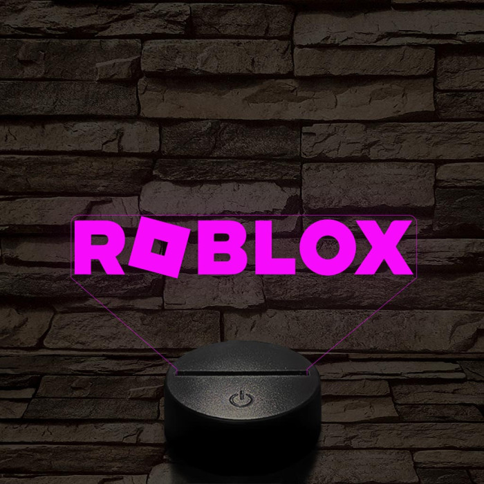 Roblox logo 7 színű 3D led lámpa