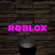Roblox logo 7 színű 3D led lámpa