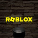 Roblox logo 7 színű 3D led lámpa