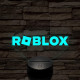 Roblox logo 7 színű 3D led lámpa