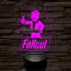 Fallout 7 színű 3D led lámpa