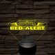 Red Alert logo 7 színű 3D led lámpa