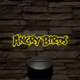 Angry Birds felirat 7 színű 3D led lámpa
