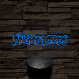 Angry Birds felirat 7 színű 3D led lámpa
