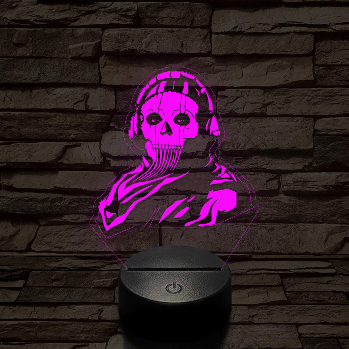 Call of Duty Ghost Simon 7 színű 3D led lámpa