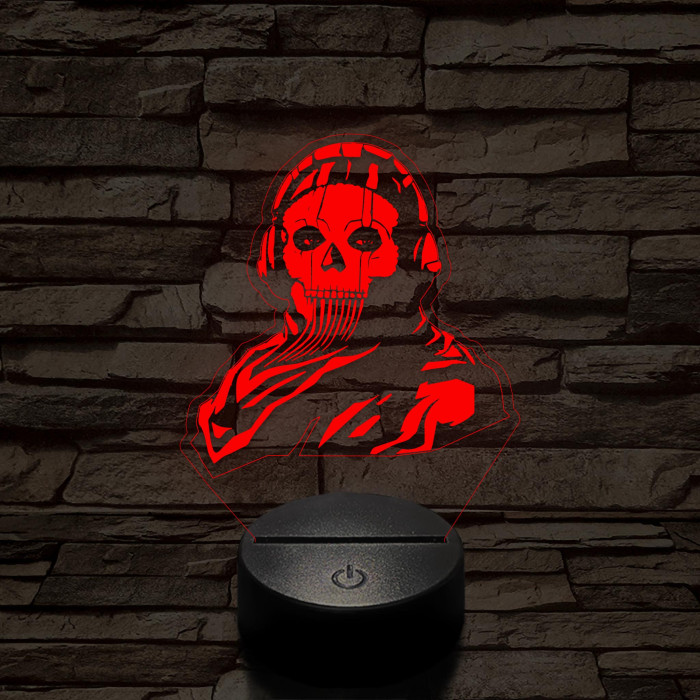 Call of Duty Ghost Simon 7 színű 3D led lámpa