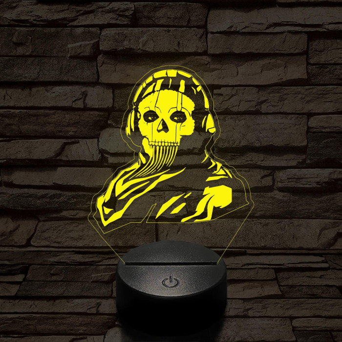Call of Duty Ghost Simon 7 színű 3D led lámpa
