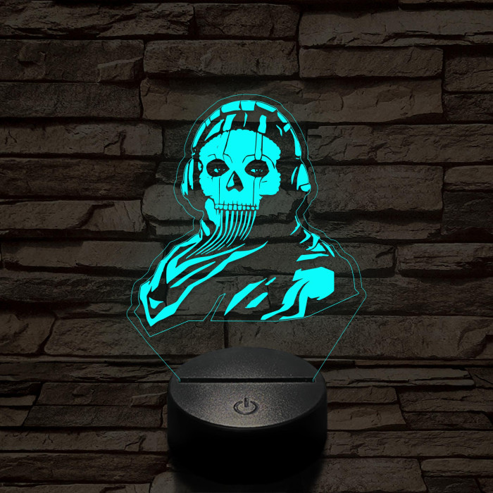 Call of Duty Ghost Simon 7 színű 3D led lámpa