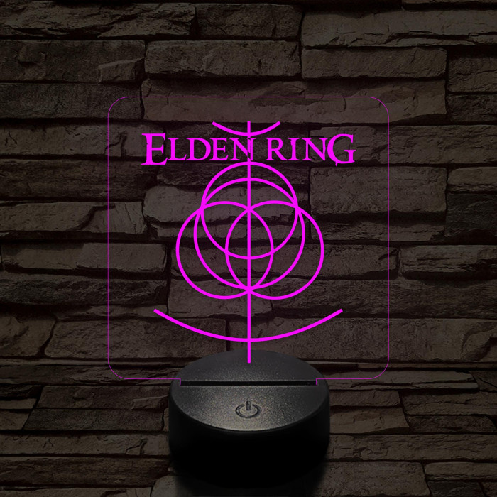 Elden Ring logó 7 színű 3D led lámpa