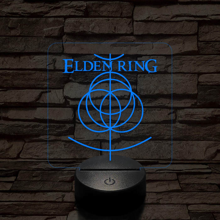 Elden Ring logó 7 színű 3D led lámpa