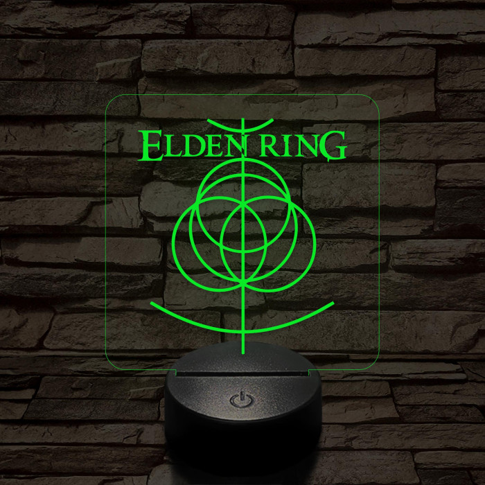 Elden Ring logó 7 színű 3D led lámpa