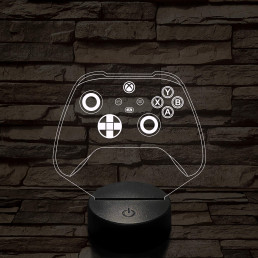 Kontroller Xbox Series X  7 színű 3D led lámpa