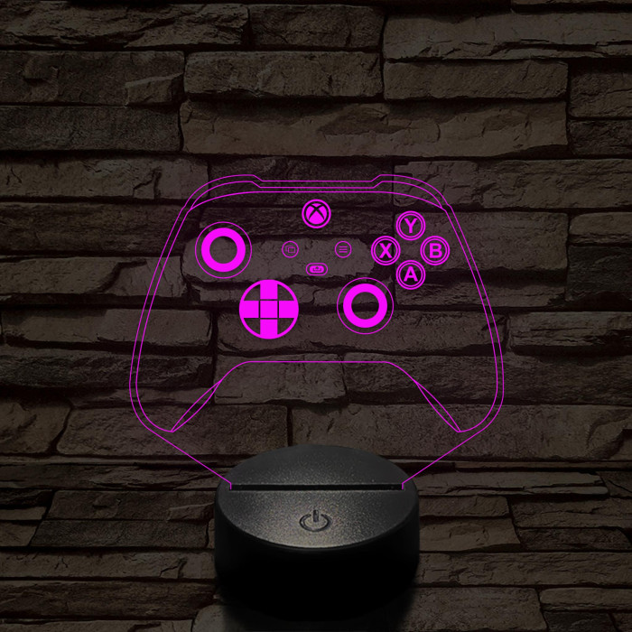 Kontroller Xbox Series X  7 színű 3D led lámpa
