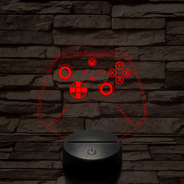 Kontroller Xbox Series X  7 színű 3D led lámpa
