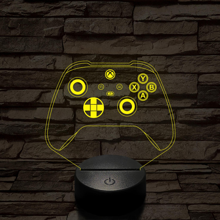 Kontroller Xbox Series X  7 színű 3D led lámpa