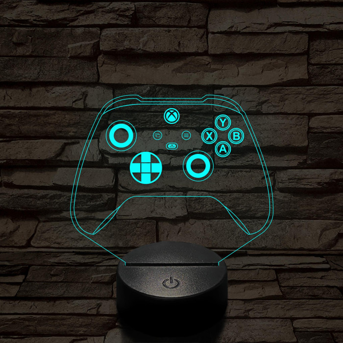 Kontroller Xbox Series X  7 színű 3D led lámpa