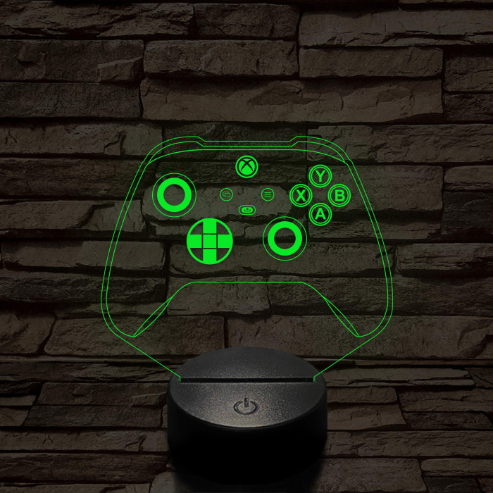 Kontroller Xbox Series X  7 színű 3D led lámpa