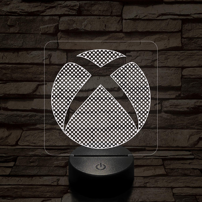 Xbox logó jel  7 színű 3D led lámpa