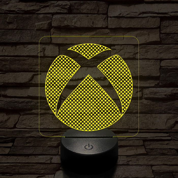 Xbox logó jel  7 színű 3D led lámpa