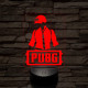 PUBG logó 7 színű 3D led lámpa