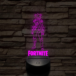 Fortnite Team Leader Raven 7 színű 3D led lámpa