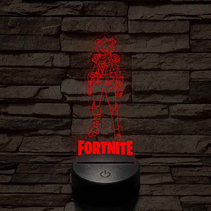 Fortnite Team Leader Raven 7 színű 3D led lámpa