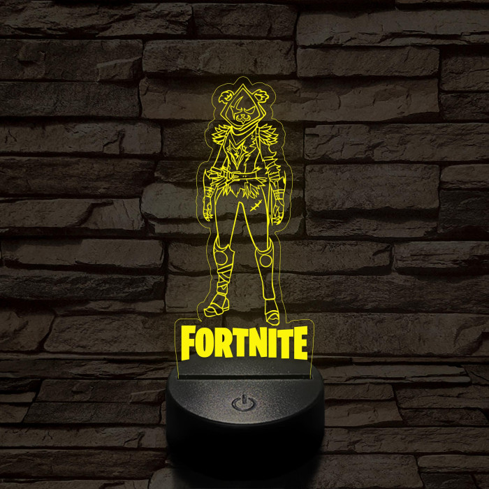 Fortnite Team Leader Raven 7 színű 3D led lámpa