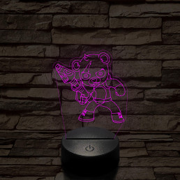 Fortnite mérges maci karakter 7 színű 3D led lámpa