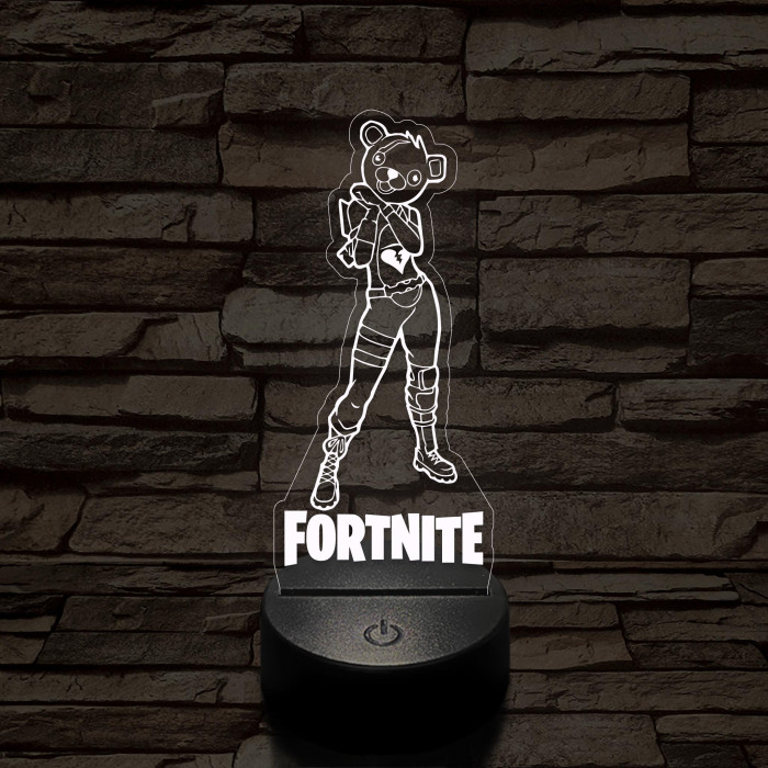 Fortnite Cuddle Team Leader 7 színű 3D led lámpa