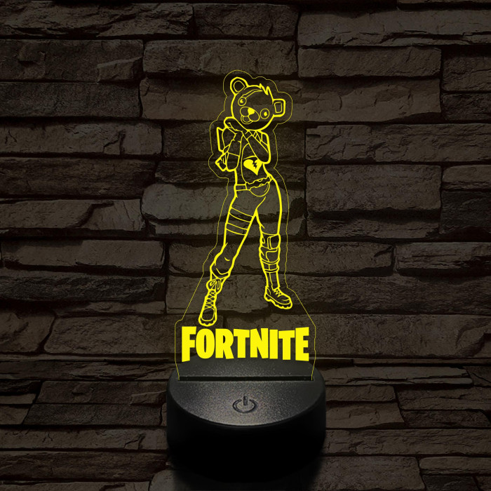Fortnite Cuddle Team Leader 7 színű 3D led lámpa