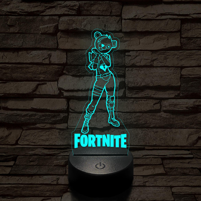 Fortnite Cuddle Team Leader 7 színű 3D led lámpa