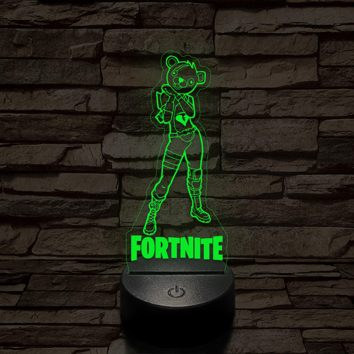 Fortnite Cuddle Team Leader 7 színű 3D led lámpa