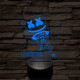 Fortnite Marshmello 7 színű 3D led lámpa