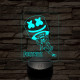 Fortnite Marshmello 7 színű 3D led lámpa