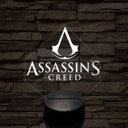 Assassin's creed logo 7 színű 3D led lámpa