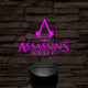 Assassin's creed logo 7 színű 3D led lámpa