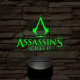 Assassin's creed logo 7 színű 3D led lámpa