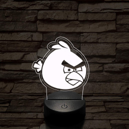Angry Birds Red 7 színű 3D led lámpa